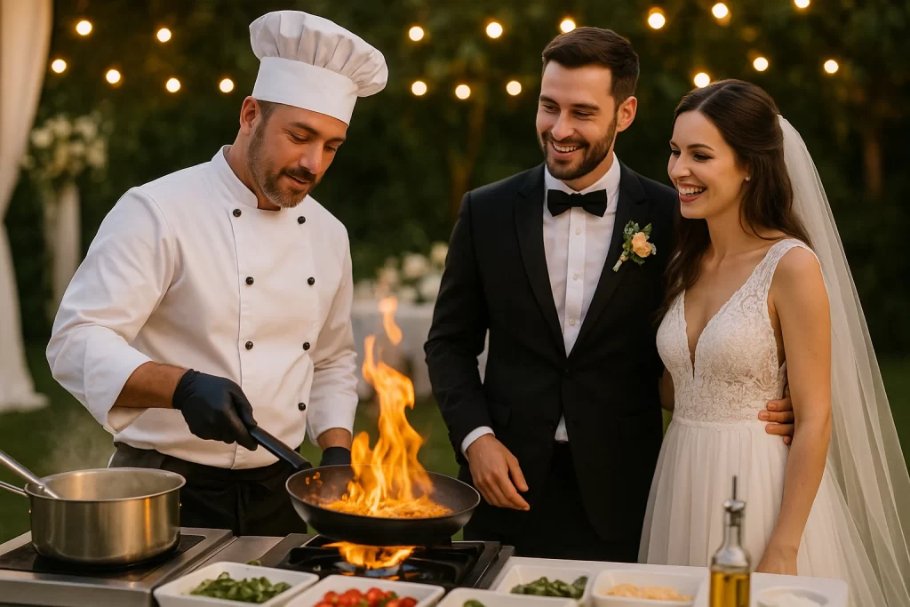 cocina en vivo en bodas
