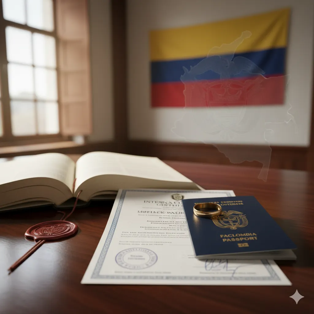 trámites legales para casarte en Colombia